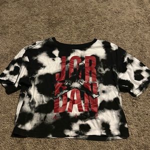 Girls oversized and cropped t